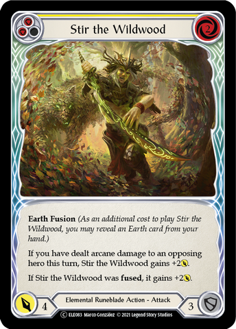 Stir the Wildwood (Yellow) [U-ELE083] Unlimited Rainbow Foil