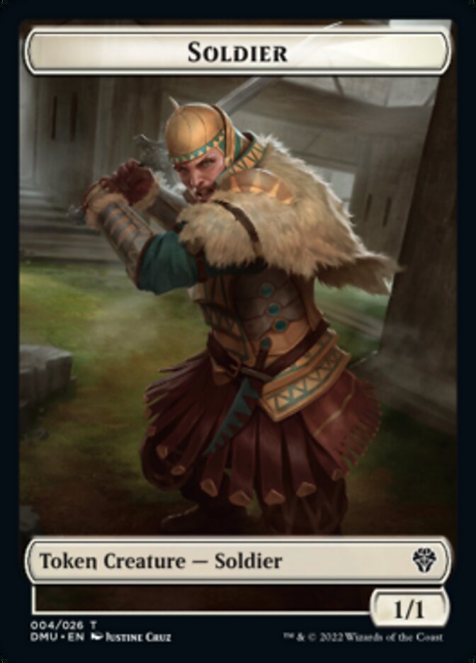 Soldier // Dragon Double-sided Token [Dominaria United Tokens]