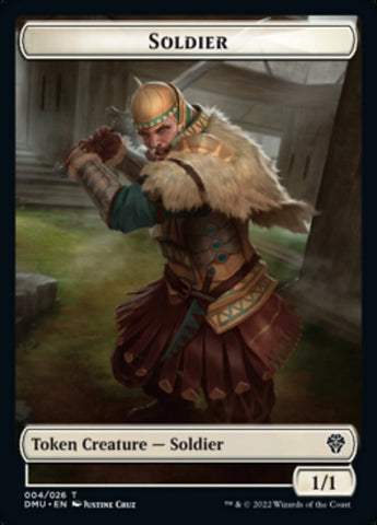 Soldier // Sand Warrior Double-sided Token [Dominaria United Tokens]