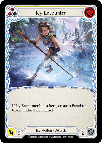 Icy Encounter (Yellow) [U-ELE158] Unlimited Rainbow Foil