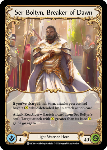 Ser Boltyn, Breaker of Dawn // Boltyn [MON029 // MON030] 1st Edition Normal
