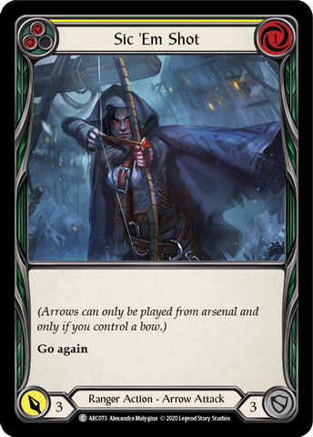 Sic 'Em Shot (Yellow) [U-ARC073] Unlimited Rainbow Foil