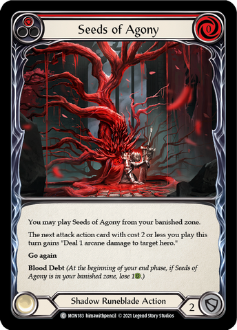 Seeds of Agony (Red) [MON183-RF] 1st Edition Rainbow Foil
