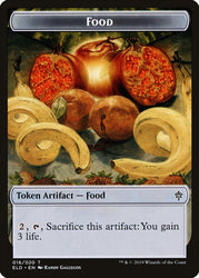 Faerie // Food (16) Double-sided Token [Throne of Eldraine Tokens]