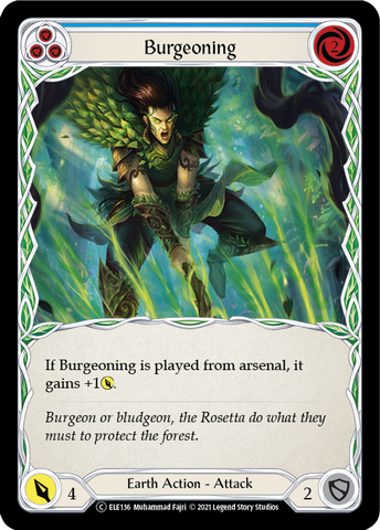 Burgeoning (Blue) [U-ELE136] Unlimited Rainbow Foil