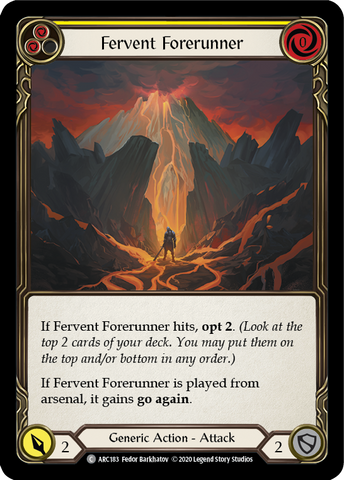 Fervent Forerunner (Yellow) [U-ARC183] Unlimited Rainbow Foil