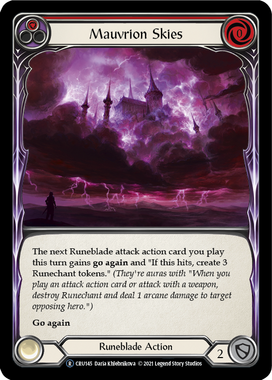 Mauvrion Skies (Red) [U-CRU145-RF] Unlimited Rainbow Foil