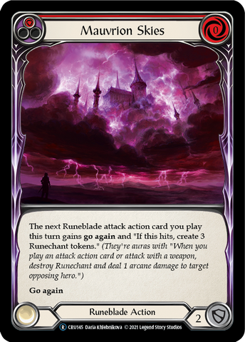 Mauvrion Skies (Red) [U-CRU145-RF] Unlimited Rainbow Foil