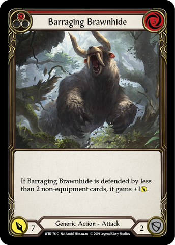 Barraging Brawnhide (Red) [WTR176-C] Alpha Print Rainbow Foil
