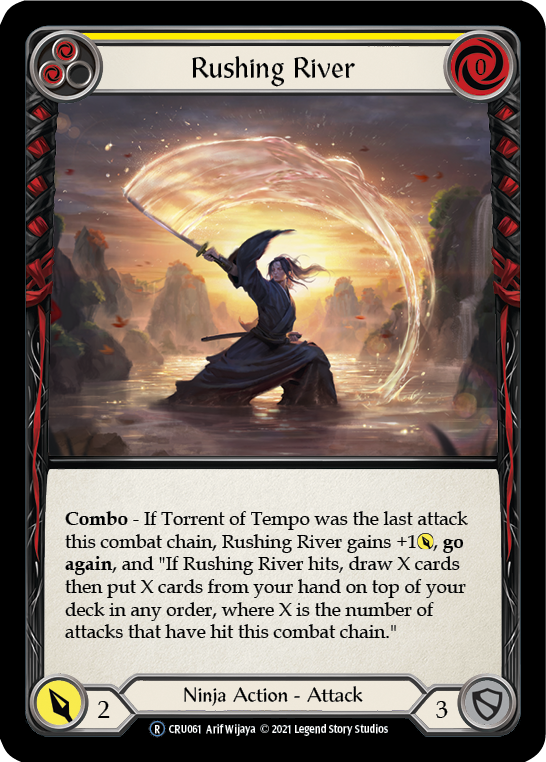 Rushing River (Yellow) [U-CRU061-RF] Unlimited Rainbow Foil