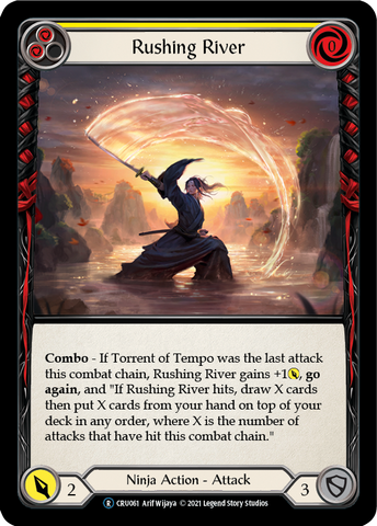 Rushing River (Yellow) [U-CRU061-RF] Unlimited Rainbow Foil