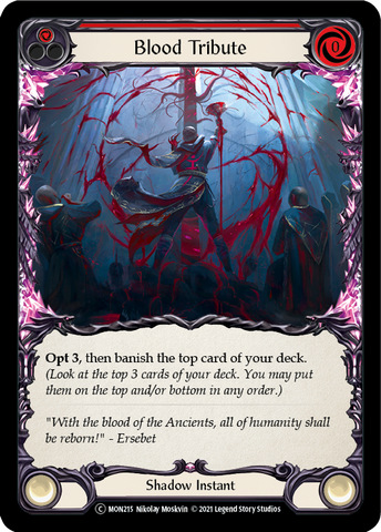 Blood Tribute (Red) [U-MON215-RF] Unlimited Rainbow Foil
