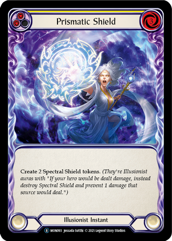 Prismatic Shield (Yellow) [U-MON093-RF] Unlimited Rainbow Foil