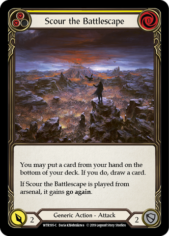 Scour the Battlescape (Yellow) [WTR195-C] Alpha Print Rainbow Foil