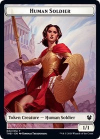 Human Soldier // Elemental Double-sided Token [Theros Beyond Death Tokens]