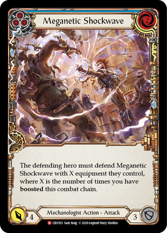 Meganetic Shockwave [CRU103] 1st Edition Rainbow Foil