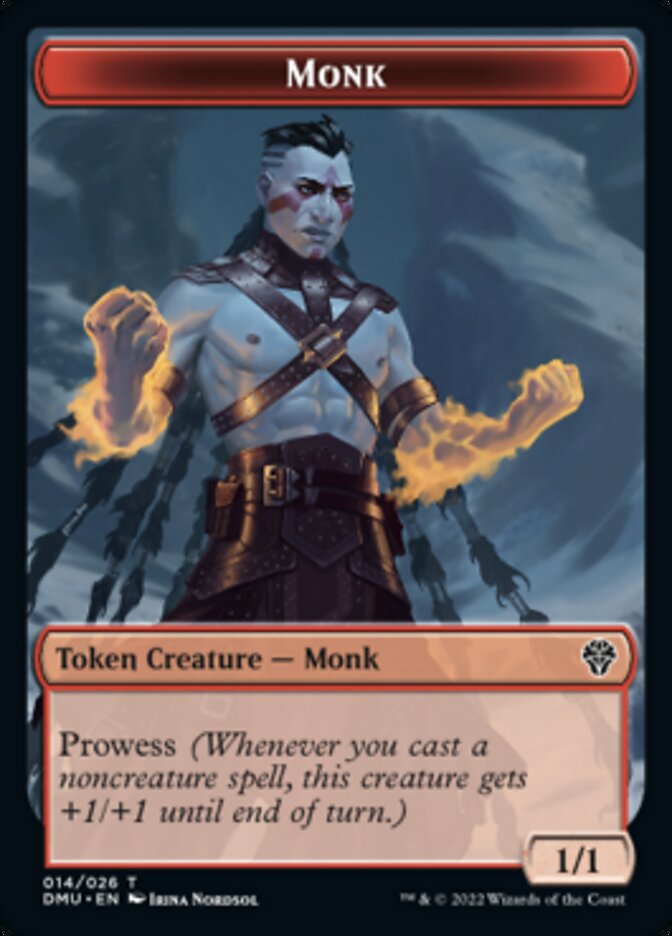 Soldier // Monk Double-sided Token [Dominaria United Tokens]