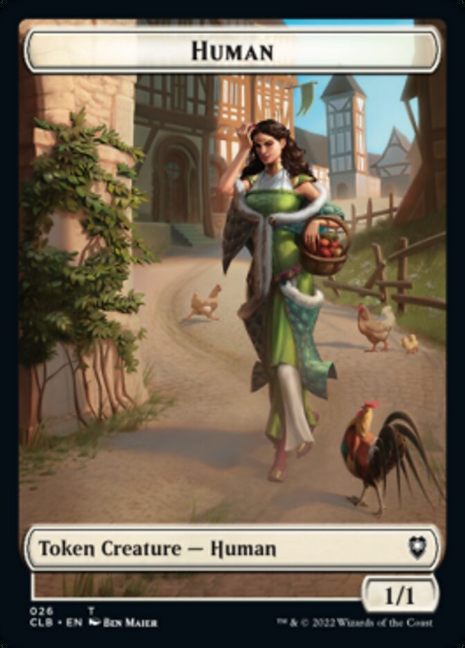 Spider // Human Double-sided Token [Commander Legends: Battle for Baldur's Gate Tokens]