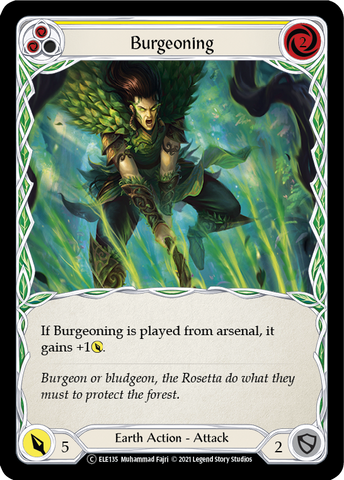 Burgeoning (Yellow) [U-ELE135] Unlimited Rainbow Foil