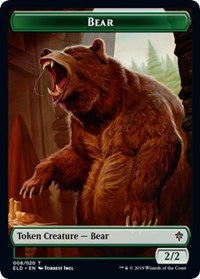 Bear // Food (15) Double-sided Token [Throne of Eldraine Tokens]