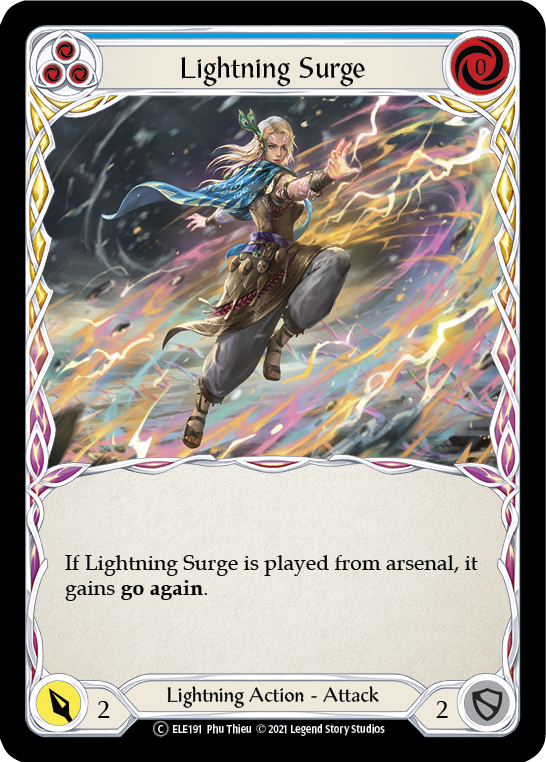 Lightning Surge (Blue) [U-ELE191] Unlimited Rainbow Foil