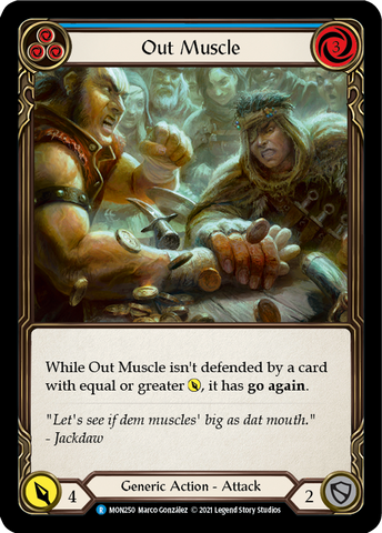 Out Muscle (Blue) [MON250-RF] 1st Edition Rainbow Foil