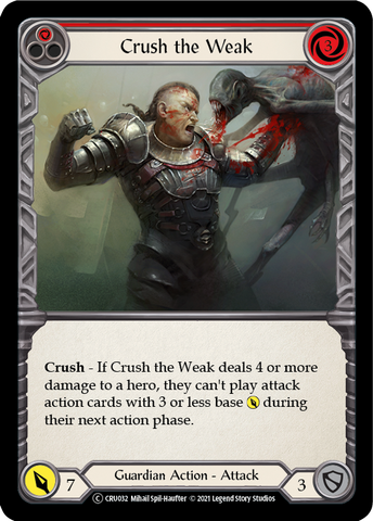 Crush the Weak (Red) [U-CRU032-RF] Unlimited Rainbow Foil