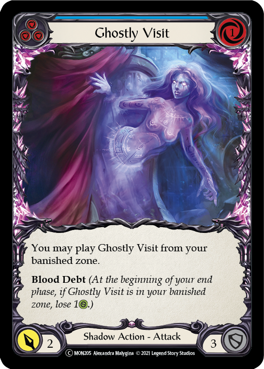 Ghostly Visit (Blue) [U-MON205-RF] Unlimited Rainbow Foil