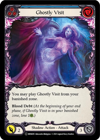 Ghostly Visit (Blue) [U-MON205-RF] Unlimited Rainbow Foil