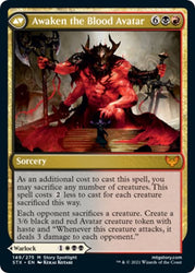 Extus, Oriq Overlord // Awaken the Blood Avatar [Strixhaven: School of Mages Prerelease Promos]