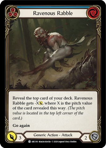 Ravenous Rabble (Blue) [U-ARC193] Unlimited Rainbow Foil