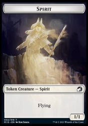 Spirit // Bat Double-sided Token [Innistrad: Midnight Hunt Tokens]