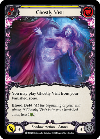 Ghostly Visit (Yellow) [MON204-RF] 1st Edition Rainbow Foil