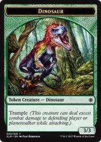 Dinosaur // Treasure (008) Double-sided Token [Ixalan Tokens]