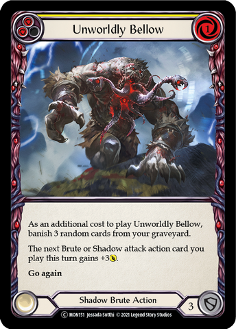 Unworldly Bellow (Yellow) [U-MON151-RF] Unlimited Rainbow Foil