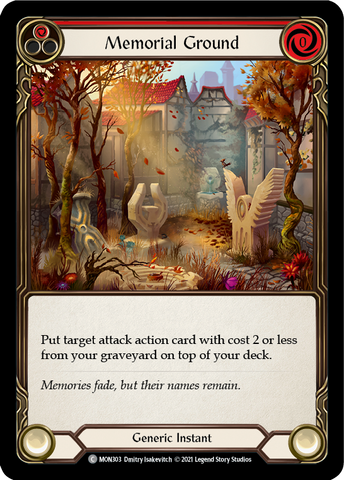 Memorial Ground (Red) [MON303-RF] 1st Edition Rainbow Foil