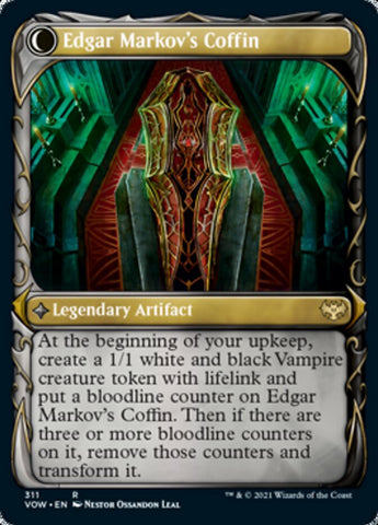 Edgar, Charmed Groom // Edgar Markov's Coffin (Showcase Fang Frame) [Innistrad: Crimson Vow]