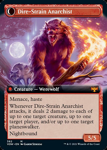 Volatile Arsonist // Dire-Strain Anarchist (Extended) [Innistrad: Crimson Vow]