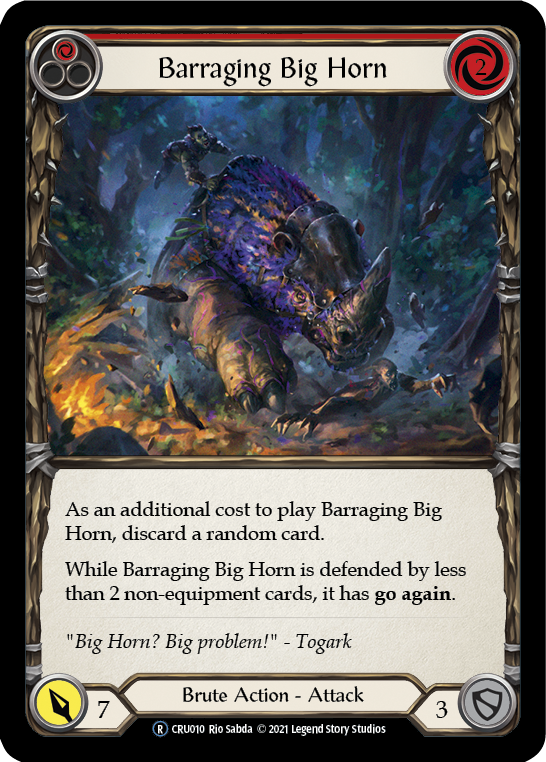 Barraging Big Horn (Red) [U-CRU010-RF] Unlimited Rainbow Foil