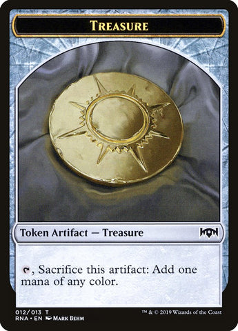 Cleric // Treasure Double-sided Token [Ravnica Allegiance: Guild Kits Tokens]