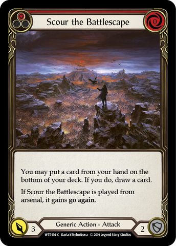 Scour the Battlescape (Red) [WTR194-C] Alpha Print Rainbow Foil