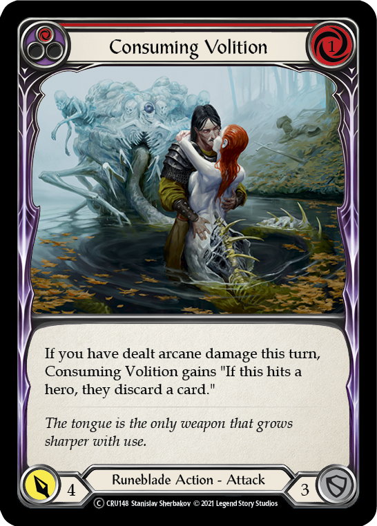 Consuming Volition (Red) [U-CRU148-RF] Unlimited Rainbow Foil
