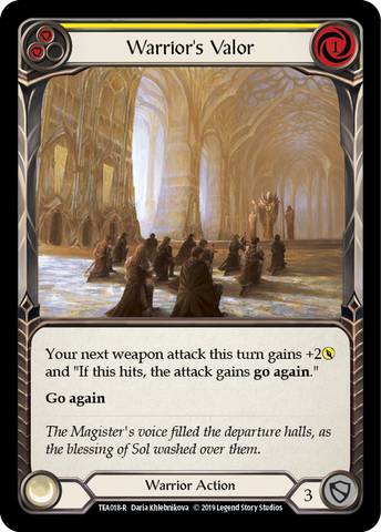 Warrior's Valor (Yellow) [TEA018-R] 1st Edition Normal