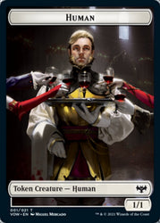 Human (001) // Treasure Double-sided Token [Innistrad: Crimson Vow Tokens]