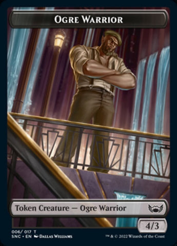 Ogre Warrior // Wizard Double-sided Token [Streets of New Capenna Tokens]