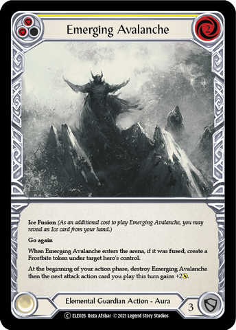 Emerging Avalanche (Yellow) [U-ELE026] Unlimited Rainbow Foil