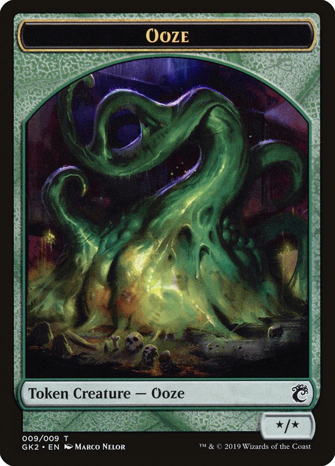 Ooze // Frog Lizard Double-sided Token [Ravnica Allegiance: Guild Kits Tokens]