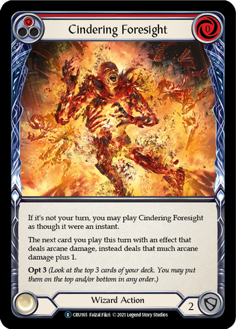 Cindering Foresight (Red) [U-CRU165-RF] Unlimited Rainbow Foil