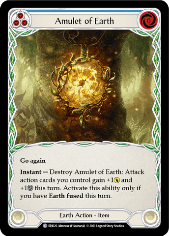 Amulet of Earth (Blue) [BRI026] (Tales of Aria Briar Blitz Deck)  1st Edition Normal
