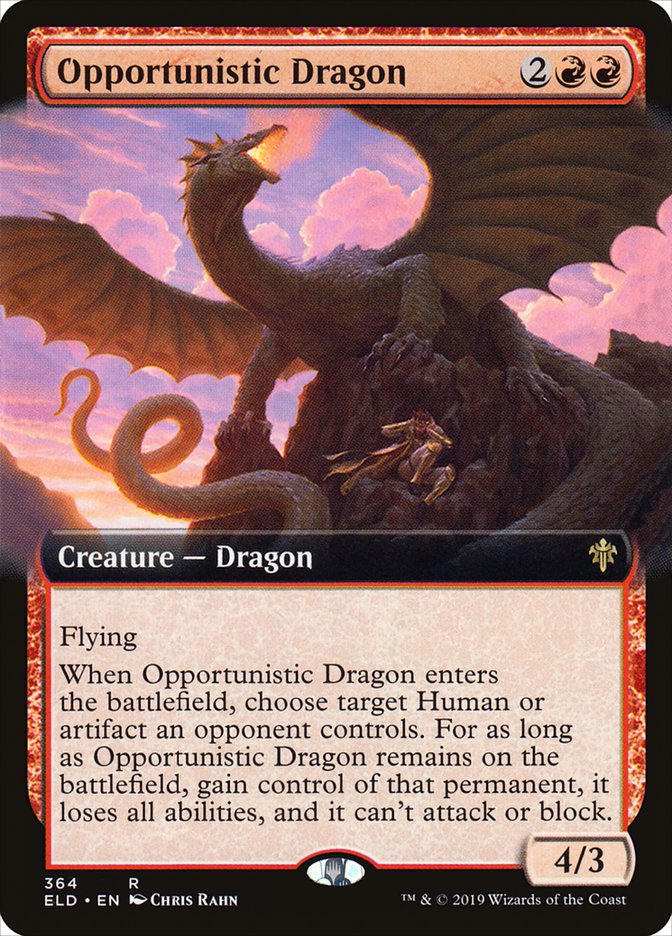 Opportunistic Dragon (Extended) [Throne of Eldraine]